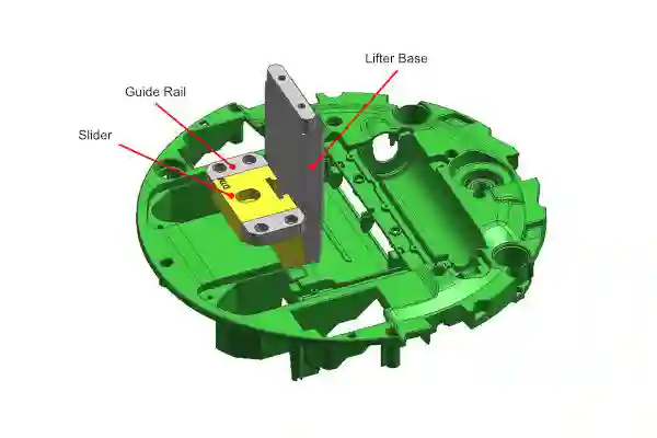 robot cleaner mold Side Core-Pulling Mechanism Design